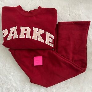 Parke Crimson Mockneck with Matching Sweats Valentines 2026 Collection